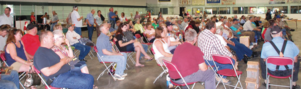 Well over a hundred people stayed for the live auction excitement during Friday’s 17th annual Charity Auction in Killam, July 19.