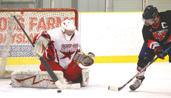 Daysland Northstars goalie Andrew Sinclair got the win in his first start of the season.