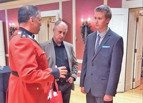 Colton Congdon received the silver Duke of Edinburgh's Award in a ceremony in Calgary on Nov. 13. The award was presented by the Lieutenant Governor.