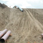 Scenes of construction in Hardisty
