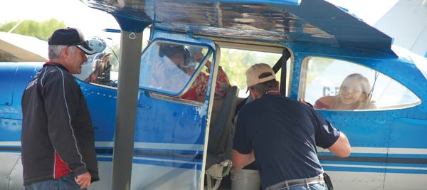 Most youth returned to the ground grinning from ear to ear after their free flight during the COPA for Kids event Saturday, May 31.