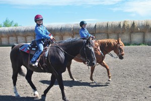 Ki-Light-Horse-leaving-ring-with-ribbons-Jun-24-14-Larissa-and-connor