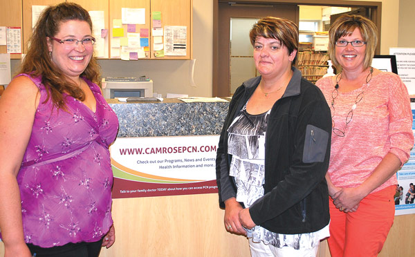 From left: Pam Sherman, Maryanne Schneider, and Lenee Reiman work in Daysland and Forestburg for the Camrose Personal Care Network.