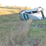 Injured driver flees scene of stolen vehicle rollover