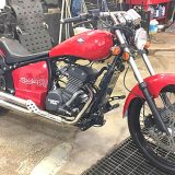 Motorcycle donated by local manufacturer for Precious Pets raffle
