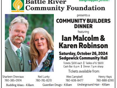 Community Builders Dinner - Ian Malcolm & Karen Robinson - Sedgewick, AB