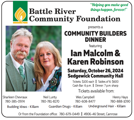 Community Builders Dinner - Ian Malcolm & Karen Robinson - Sedgewick, AB