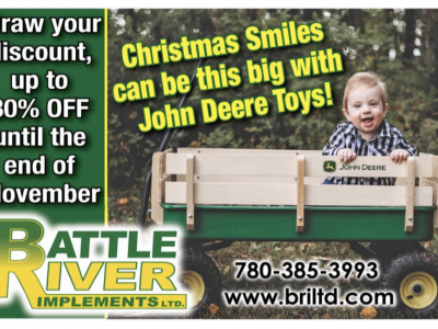 Draw Your Discount at Battle River Implements in Killam