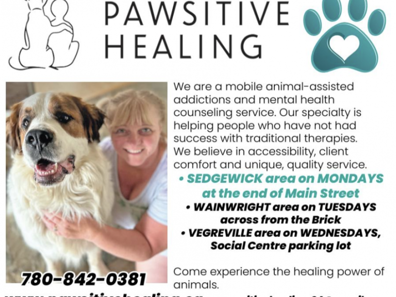 Pawsitive Healing now in Sedgewick on Mondays