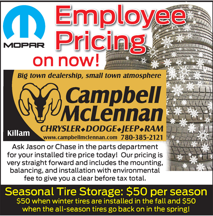 Campbell-McLennan Chrysler-Dodge-Jeep-Ram. Employee Pricing on now. Tires and Parts. Tire Storage. 