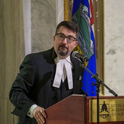 Outgoing speaker Nathan Cooper shifts momentarily out of impartial mode