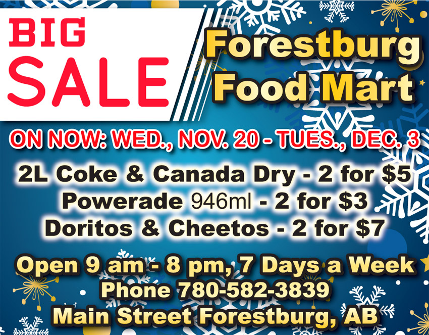 Forestburg Food Mart / Moore's Shop Easy. Main Street Forestburg - Big Sale! 