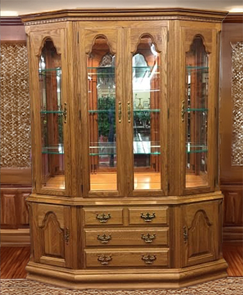 Used Oak Keller China Cabinet For Sale - Killam, AB