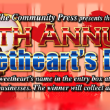 HUGE VALENTINE’S PRIZE DRAW! Make sure to enter this year’s Sweethearts Draw at these participating locations. Support Local Business!